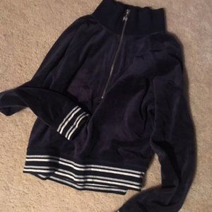 Victoria Secrets half zip pullover, navy velour